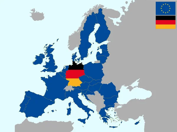 Germania in Europa — Vettoriale Stock