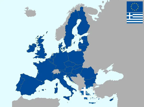 Griekenland in Europa — Stockvector