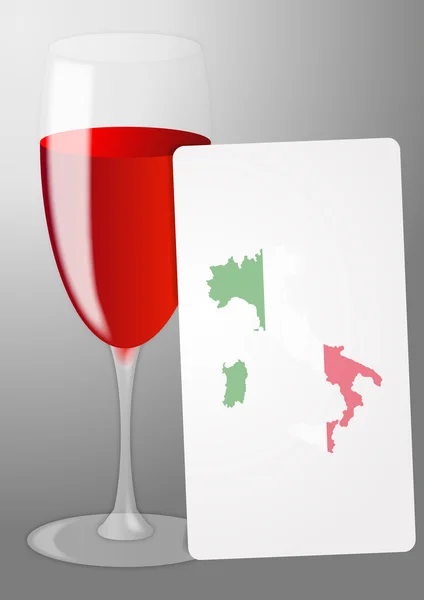 列表葡萄酒意大利 — 图库矢量图片