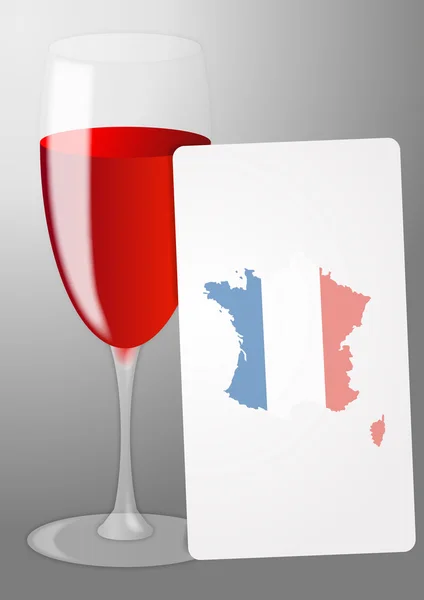 Lista vino Francia — Vettoriale Stock