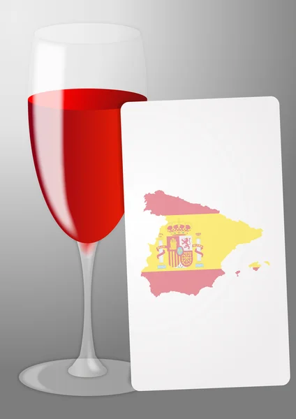 Lijst wijn Spanje — Stockvector