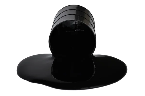 stock image Oil leaking from a barrel