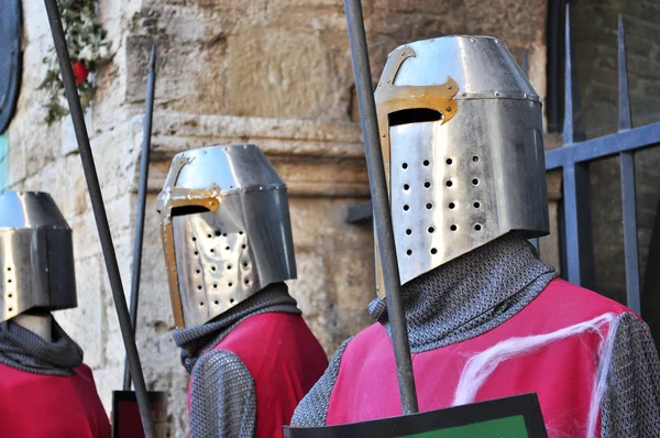 stock image Medieval knights in armor