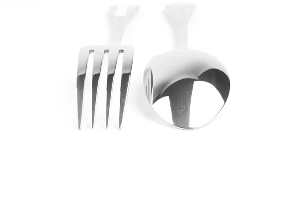 Sked och gaffel — Stockfoto