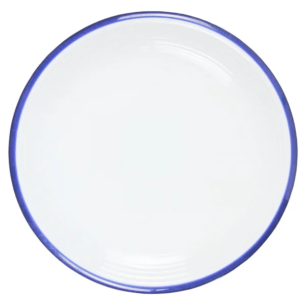 Leerer Teller auf weiß — Stockfoto