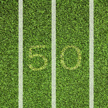 View top of 50 yard line clipart