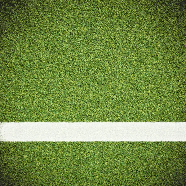 Línea verde y deportiva artificial — Foto de Stock