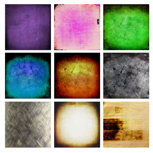 9 抽象 grunge 墙 — 图库照片
