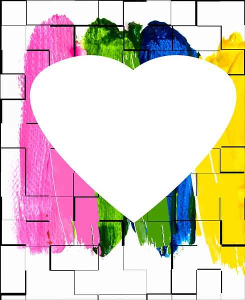 Hand paint heart shape — Stock Photo, Image