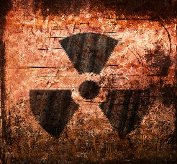 Radioaktywność znak — Zdjęcie stockowe
