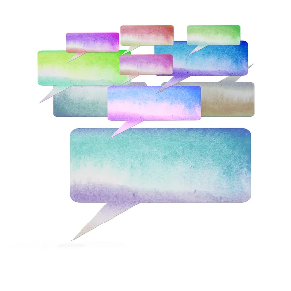 Akvarell beszéd buborék — Stock Fotó