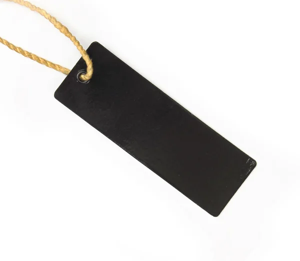 Black paper tag — Stock Photo, Image