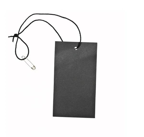 Black paper tag — Stock Photo, Image