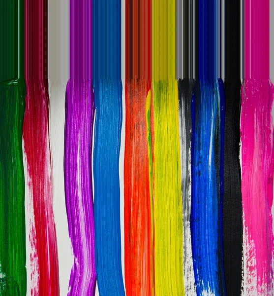 Multicolor water kleur hand borstel — Stockfoto