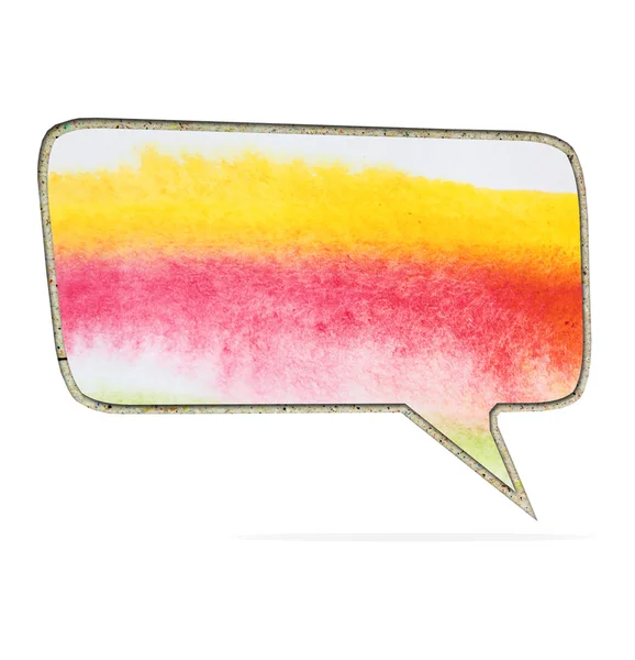 Watercolor speech bubble — Stock Photo, Image