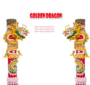 Dragon pillars clipart