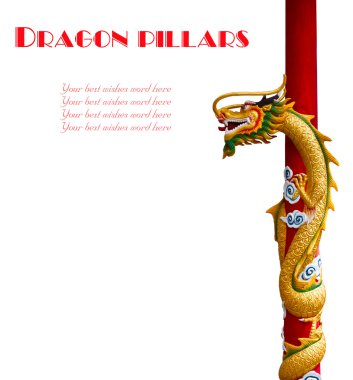 Dragon pillars clipart