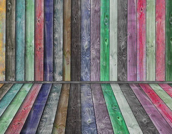Stanza di legno multicolore — Foto Stock