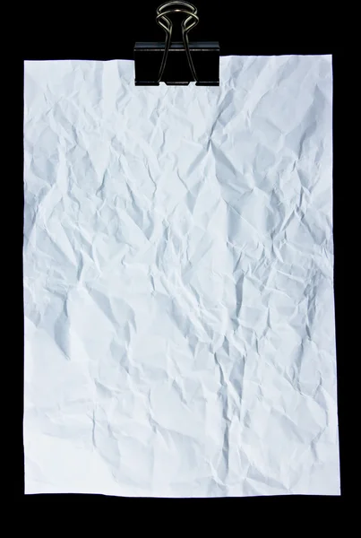 Зморшкуватою білого паперу — стокове фото