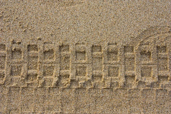 Tire afdrukken op zand — Stockfoto
