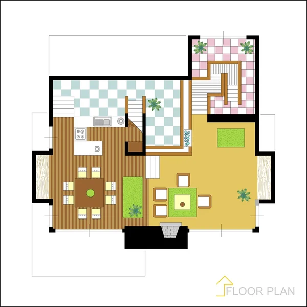 План этажа — стоковый вектор