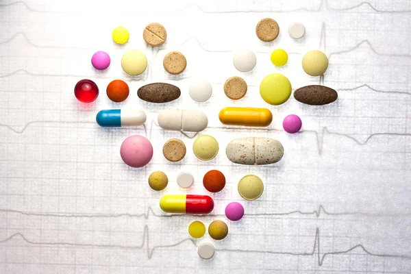 Hart van tabletten — Stockfoto