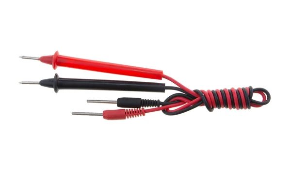 Kırmızı ve siyah kabloları — Stok fotoğraf