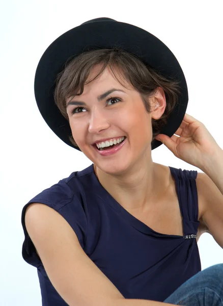 stock image Young girl in a hat