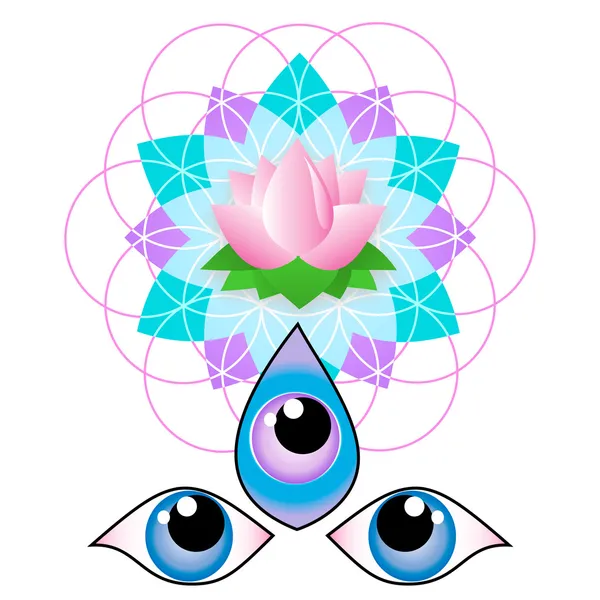 Третє око - квітка життя — стоковий вектор