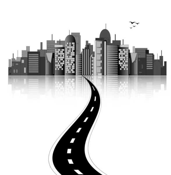 şehir manzarası olan yol