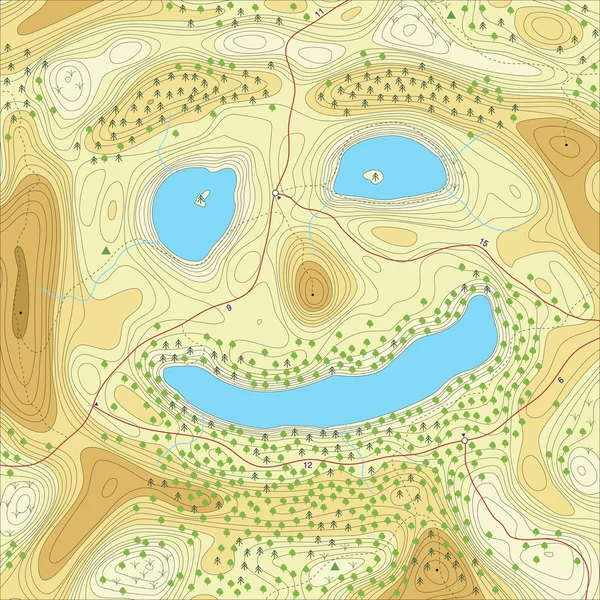 Lacs souriants — Image vectorielle