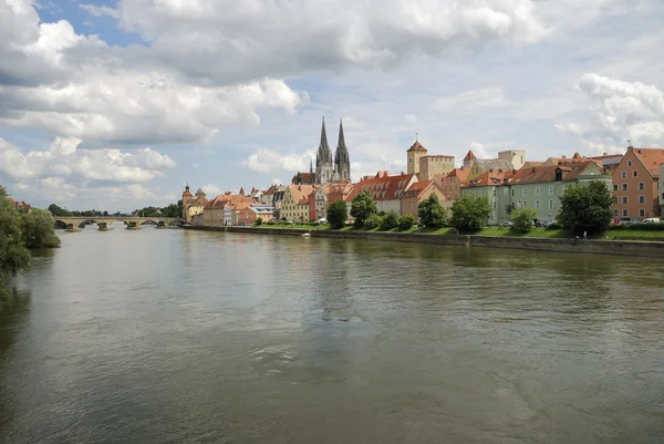 Regensburg riverside — Stock Photo, Image
