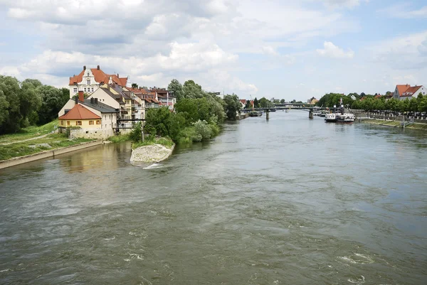 Danúbio em Regensburg — Fotografia de Stock