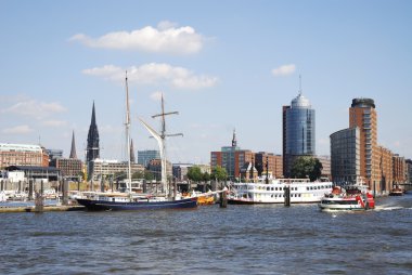 Hamburg şehrinin manzarası