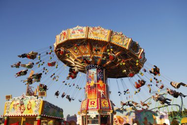 Chairoplane at the Oktoberfest clipart