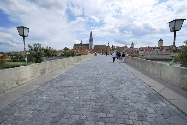 Ponte de pedra de Regensburg — Fotografia de Stock