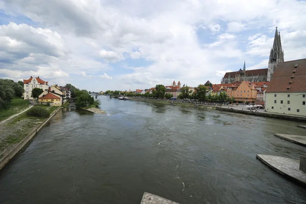 Dunaju, w Ratyzbonie — Zdjęcie stockowe