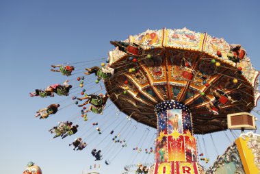 Chairoplane at the Oktoberfest clipart