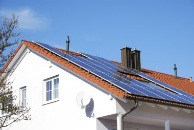 Roof With Photovoltaic System clipart