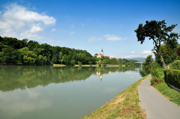 Rzeka Drawa — Zdjęcie stockowe