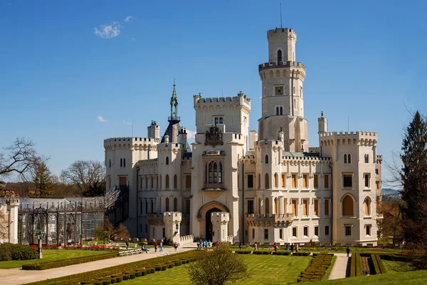 Zamek w Hluboká nad vltavou, Republika Czeska Zdjęcia Stockowe bez tantiem