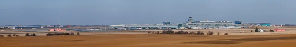 Панорама Празького міжнародного аеропорту Стокова Картинка