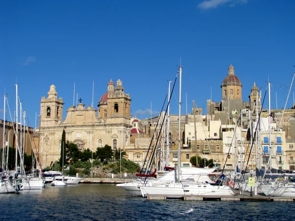 Vittoriosa набережній — стокове фото