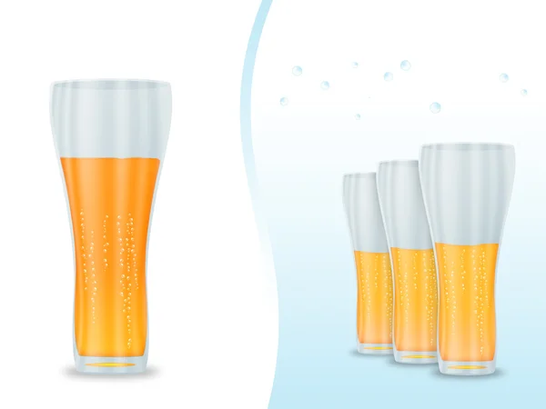  glass with juice or beer