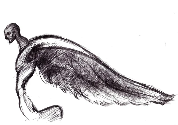 Чёрный ангел — стоковое фото