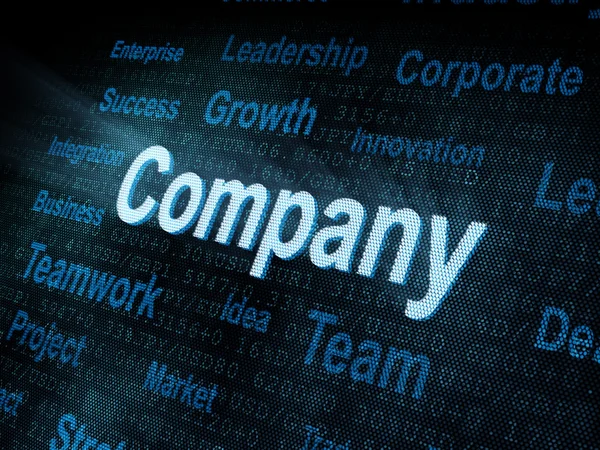 Pixeled ordet företaget på digital skärm — Stockfoto