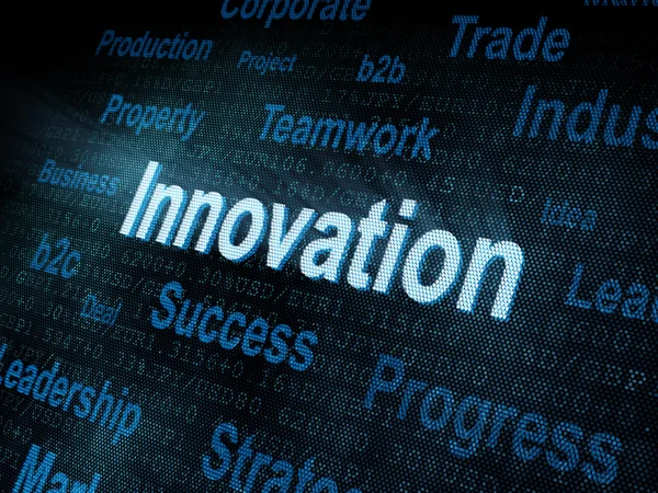 Pixeled word Innovation on digital screen — Stock Photo, Image
