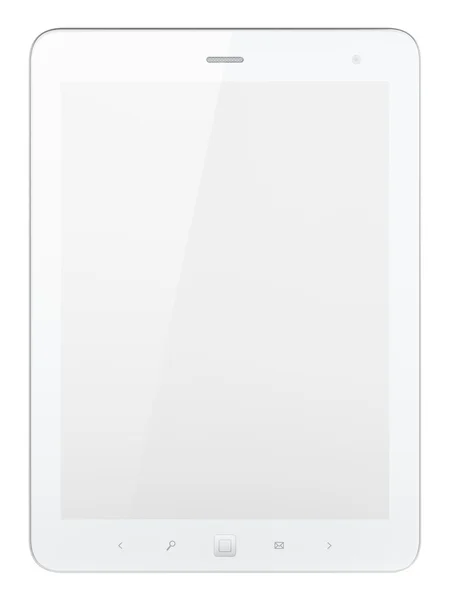 Красивый белый планшет на белом фоне — стоковое фото