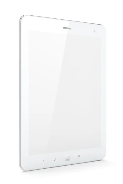 Beautiful white tablet pc on white background — Stock Photo, Image