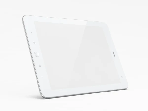 Mooie witte tablet pc op witte achtergrond — Stockfoto